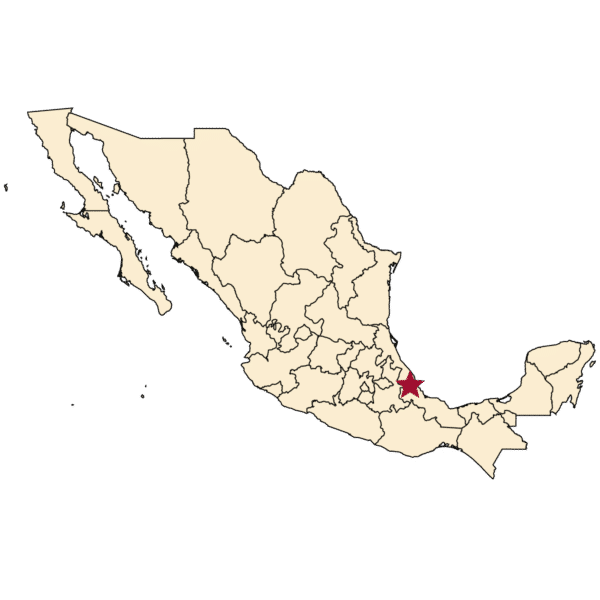 Map of Veracruz, México